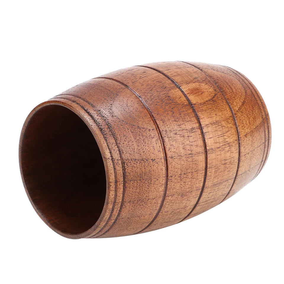 Wood Cup Household Natural Classical Wood Water Cup Beer Coffee Milk Tea Cup Kitchen Utensils 8cm Diamete