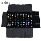 Women Luxury Jewelry Roll Storage Bag Lady Rings Earrings Necklace Organizer Portable Cloth Bags