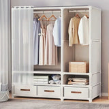 Large Capacity Portable Wardrobe Closet Durable Sturdy Assembly Clothes Organizer Bedroom Dustproof Storage Solution