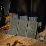 KRYDEX Tactical MOLLE Placard 5.56 Triple Magazine Pouch Front Panel Retention Insert Holder For Chest Rig Plate Carrier Vest