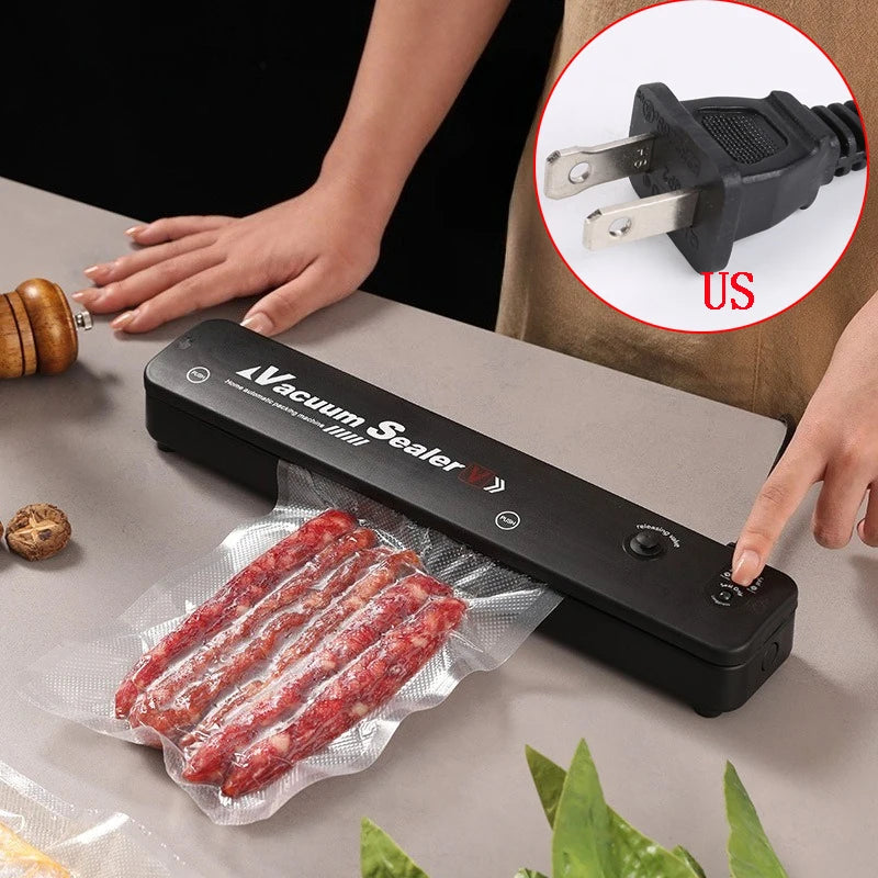 Kitchen Gadgets Food Vacuum Sealer Home Sealing Machine Food Storage Plastic Bags Sealer Portable Food Preservation Machine