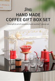 Bincoo Hand Brewed Coffee Pot，Ceramics Filter Cup， Sharing Pot，Hand Brewed Coffee Gift Box Set，Home Barista Kitchen Accessories