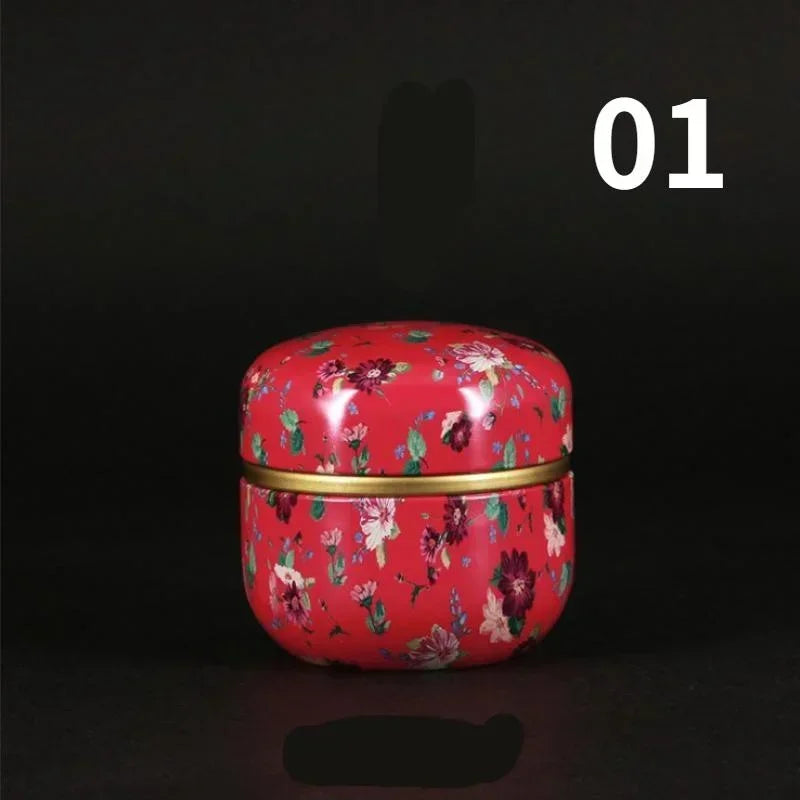 New Portable Retro Metal Tea Can Chinese Candy Coffee Bean Tea Bag Sealed Moisture-proof Container Personalized Storage Supplies