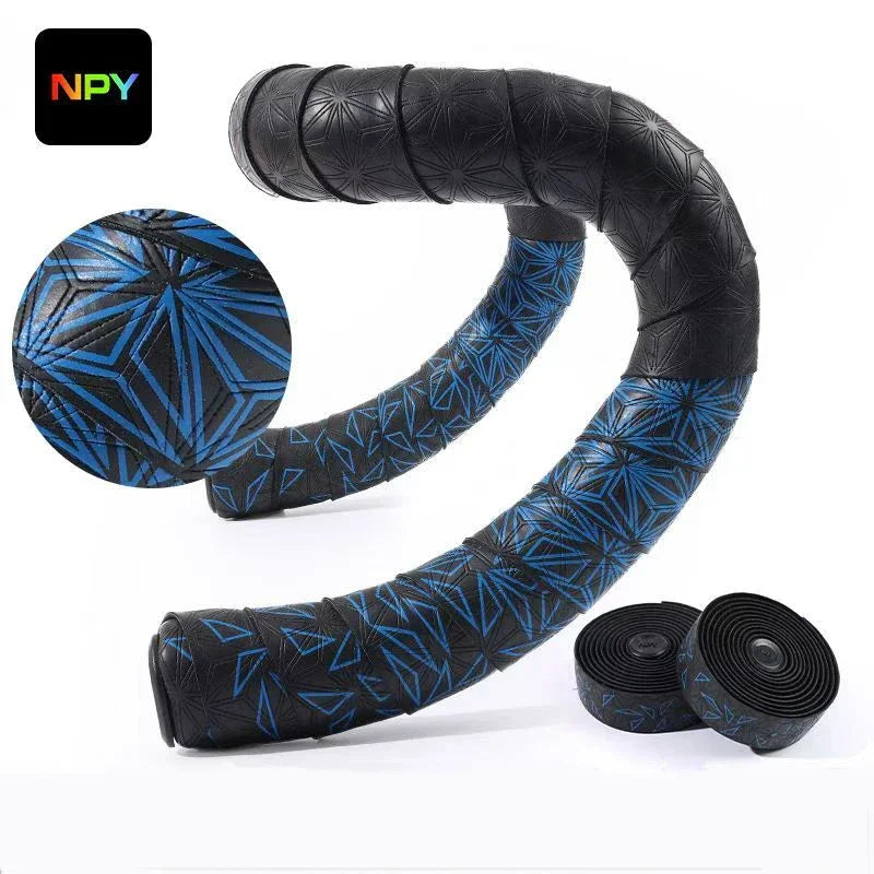NPY FASHION Handlebar Tape Comfortable Anti-Slip PU Shock Absorbing Handlebar Wrap Tape with Handlebar Plug Cycling supplies