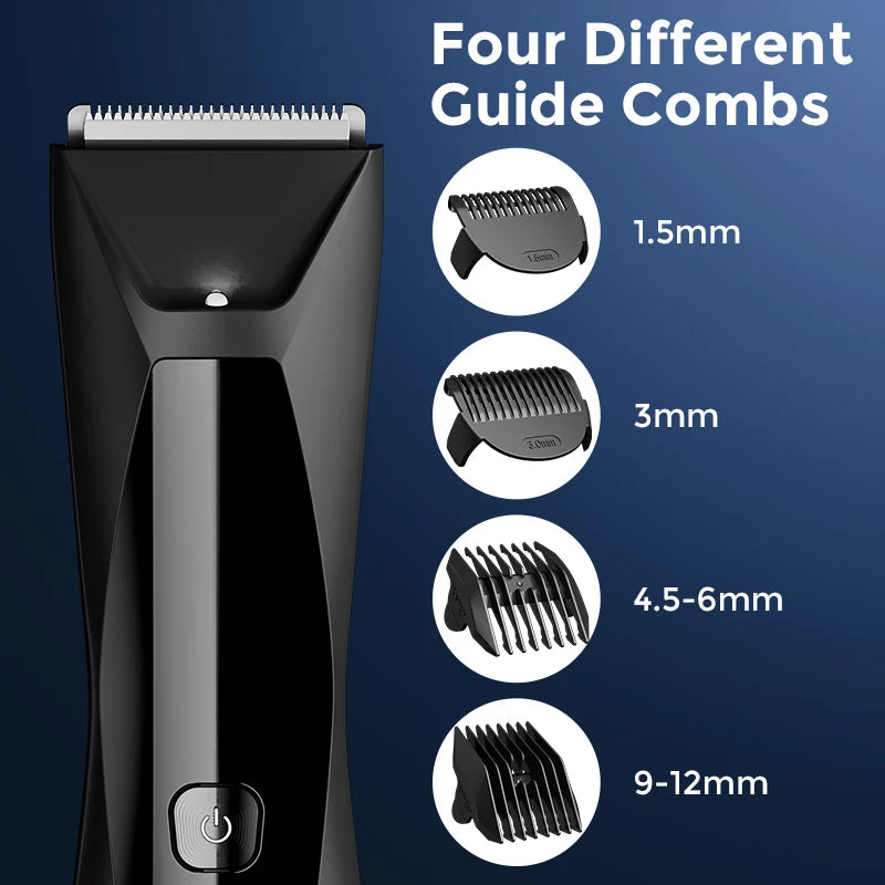 SEJOY Body Pubic Hair Trimmer for Men With Standing Recharge Dock,Balls Women Lady Shaver Hair Removal Bikini Trimmer