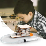 Kids Hydraulic Lift STEM Toy, DIY Physics Experiment Kit for Science Projects, Hands-On Educational Building Model for Ages 8-12