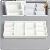 Ceramic Rectangular Paint Pallet White Durable Pigment Tray for Oil Watercolor Painting Artist Supplies Color Mixing Plate