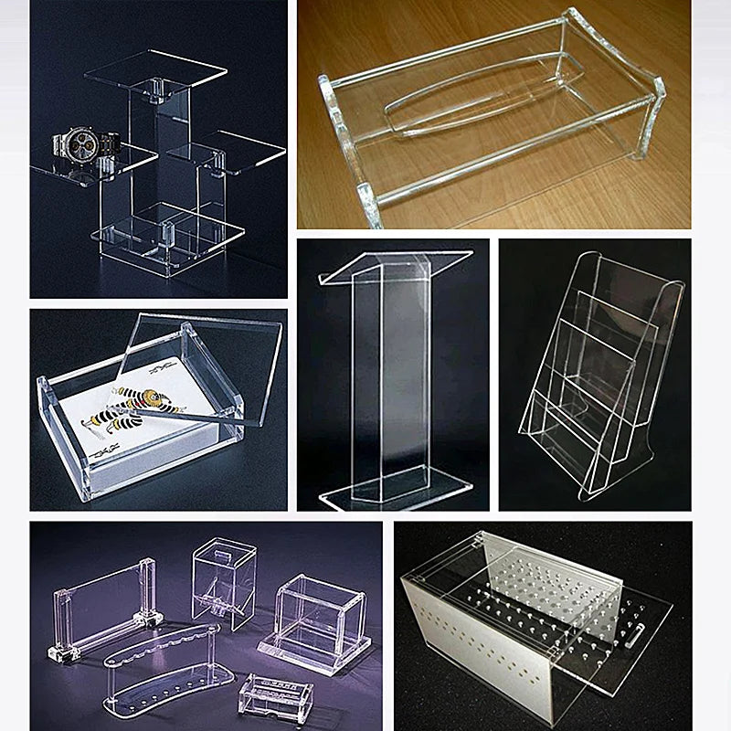 200x200mm plexiglass clear acrylic board, organic plastic sheet, 1mm, 3mm and 8mm glass methacrylate