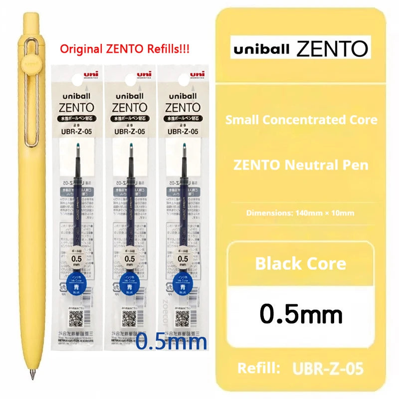Uni-ball ZENTO Click Gel Pen,0.38/0.5/0.7mm Various Colors Water-based pen With Ergonomic Grip Smooth Writing for School&Office