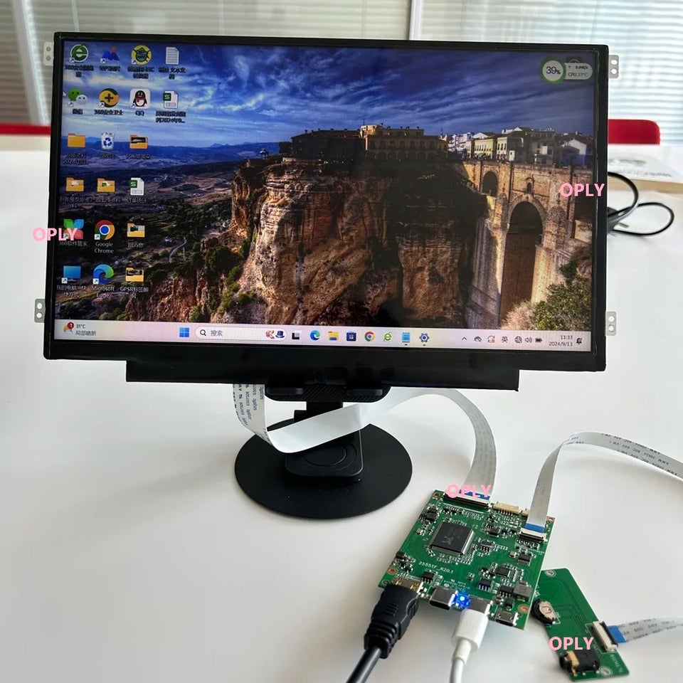 11.6 inch 1366X768 IPS EDP Panel screen with Controller board 2 type-C mini HDMI-compatible for PC PS X360 Laptop raspberry DIY