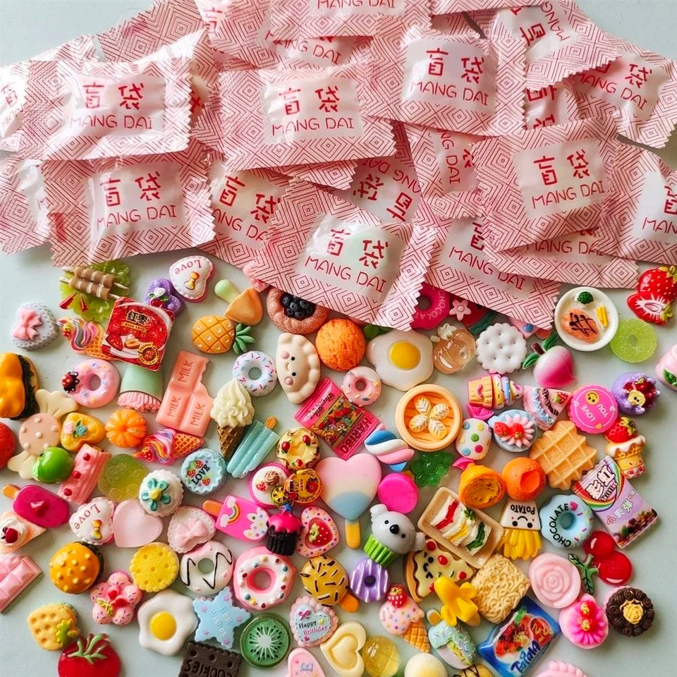 5/30/60pcs Mini Simulation Supermarket Snack Blind Bag Cute Children's Party Kitchen Accessories Blind Box Toys Randomly Sent