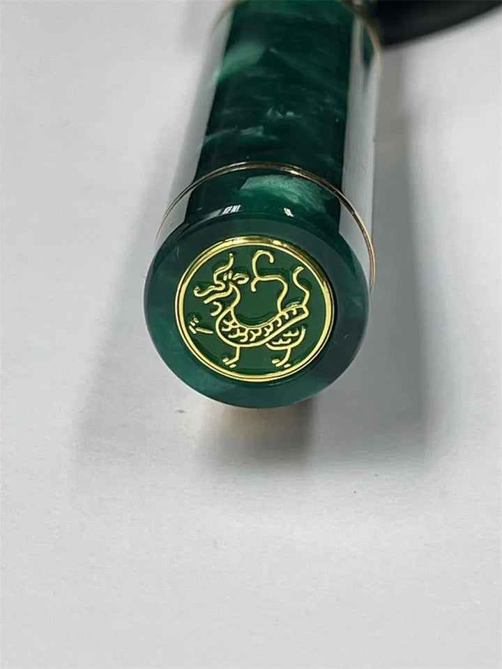 Lemon M2S China Four Great Beasts Acrylic Piston Fountain Pen Blade Long Knife Nib Hand-Polished Writing Luxury Stationery Gift