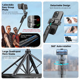 Tripod for Mobile Phone 360°Auto-Rotation Shooting C17 Quadrapod Selfie Stick Phone Stand AI Face Following, with Remote Control
