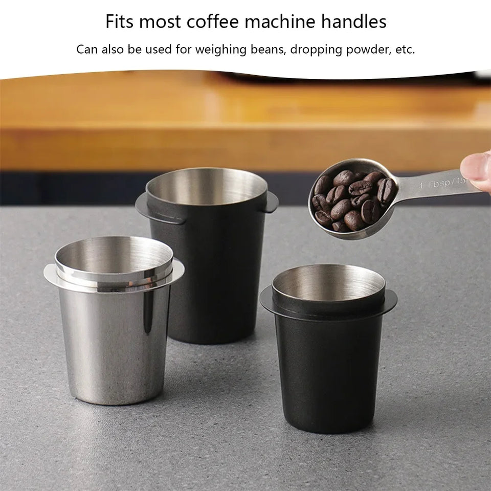 Coffee Dosing Cup 51/54/58mm Coffee Bean Measuring Cups Stainless Steel Replacement Cafe Barista Tool for Espresso Machine
