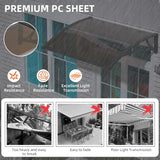 Large Sink Window Door Awning Canopy Outdoor Waterproof Roof Cover For Door Entrance Patio Window Polycarbonate Hollow Sheet
