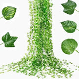 1/2/6Piece Artificial Vine Home Decor Artificial Ivy Leaf Garland Plants Vine Fake Foliage Flowers Creeper Green Ivy Wreath