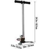 SucceBuy 3 Stage PCP Pump + Pressure Gauge 4500PSI Tire Kayak Ball Inflatable Air Gun Filling Stirrup High Pressure Hand Pump