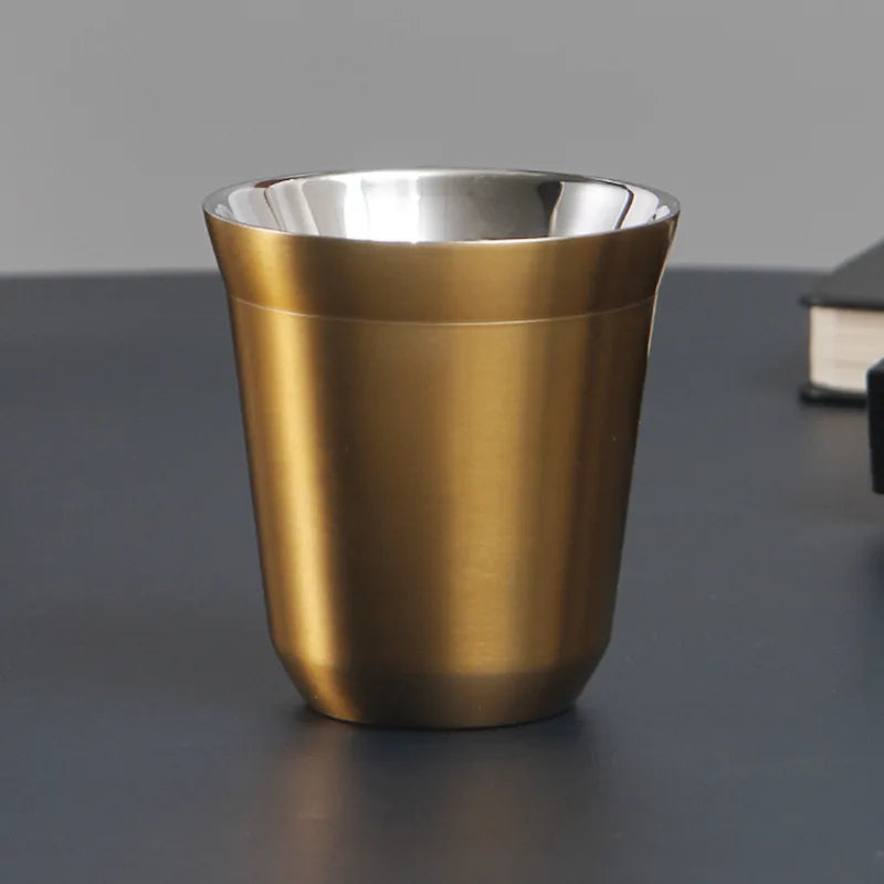 Custom Name Stainless Steel Espresso Cups Double Wall Insulated Cups Demitasse Cups Coffee Cup For Drinking Coffee, Gift for Him