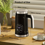 BioloMix 5-in-1 Milk Frother with LED Touch Screen – Hot & Cold Foam Maker for Lattes, Coffee & More