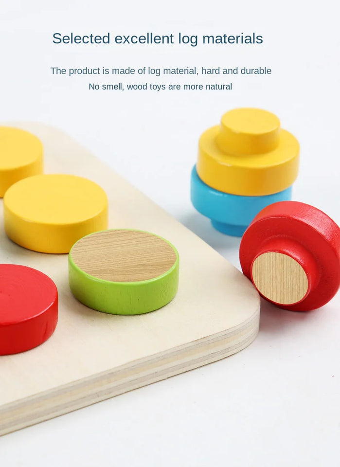 Children's Early Learning Puzzle Interactive Toys, Mushroom Nail Game, Intelligence Puzzle, Color Recognition