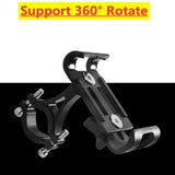 360 Rotate Metal Motorcycle Bicycle Phone Holder Aluminum Alloy Anti-slip Bracket Support GPS Clip Bike Phone Stand for iPhone