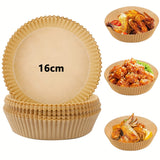 30/50/100Pcs Air Fryer Disposable Paper Non-Stick Airfryer Baking Papers Round Air-Fryer Paper Liners Paper Kitchen Accessories
