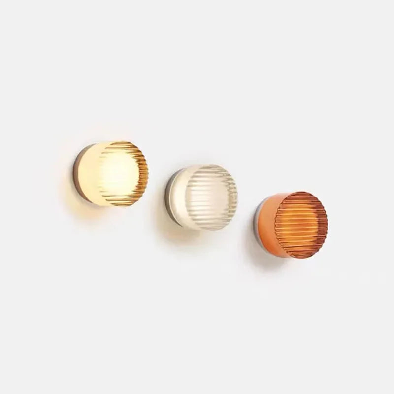 Nordic LED Wall Lamp Ceiling Light Acrylic Amber Jelly Grey Fixture Corridor Aisle Wall Sconces Commercial Decoration Lighting