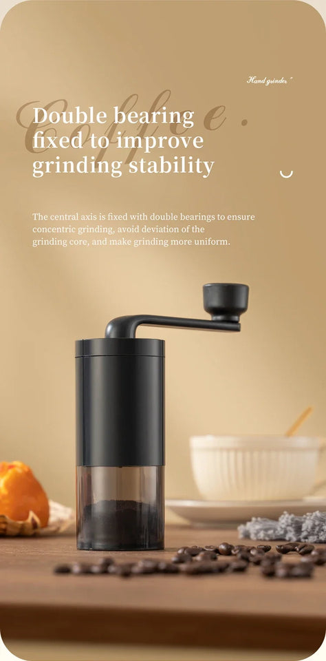 Manual Coffee Grinder Machine Grinding Home Outdoors Travel Hand Crank Portable Coffee Grinder Adjustable Bean Grinder withbrush
