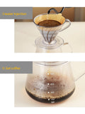 Transparent hand brewed coffee filter cup, home drip coffee filter, coffee enthusiast brewing equipment