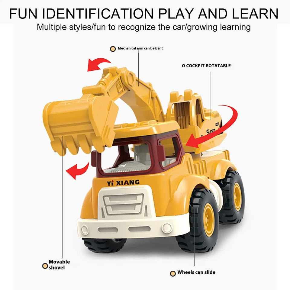Excavator Toys for Boys Kids Construction Trucks Stable Construction Vehicle Toys Funny Engineering Truck Toy for Children Play
