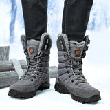 New Winter Waterproof High Top Men Boots Plush Warm Snow Boots Men Sneakers Ankle Boots Outdoor Men's Desert Boots Botas Hombre