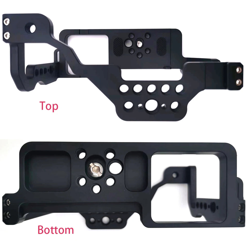 Topcine Camera Cage for Panasonic GH5 GH5S GH5II Camera Cage with Cold Shoe Mount Arri 3/8 Hole Arca Quick Release Rail