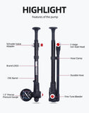 ThinkRider Portable High-pressure 300psi Bike Air Pump with Gauge for Fork & Rear Suspension Shock Absorber Mountain