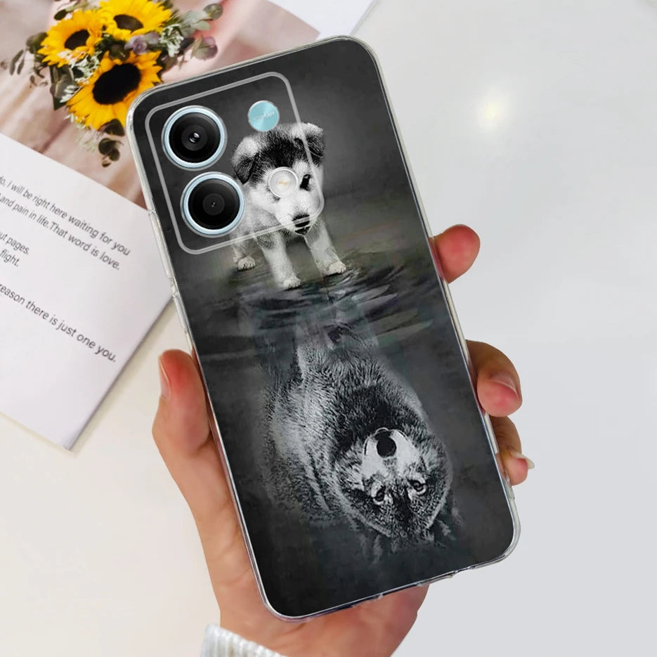 For Xiaomi Redmi Note 13 4G Case Cute Cat Butterfly Cover Soft Silicone Phone Case For Redmi Note 13 Pro Plus Note13 Full Bumper