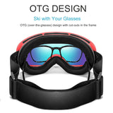 Winter Outdoor SKI Goggles Men And Women Teen, Free Optical Frame and Bag, UV400 Anti-Fog Snowboard Eyewear, Charistmas Gifts