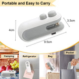 Mini Bag Sealer 2 in 1 Heat Sealer with Cutter Snack Bag Sealer Portable Resealer Machine for Plastic Bags Food Storage