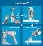 ALTHY Alkaline Water Filter Bottle, Up to PH 9.5, Added Minerals & Electrolytes, Composite Alkalize & Filtration System,BPA Free