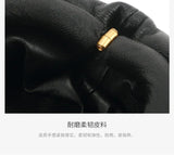 2025 Early Spring  Ins Soft Waxy MiniSheepskin Gentle Advanced Feeling Wrinkled Cloud Neck Croissant Horn Change Bag