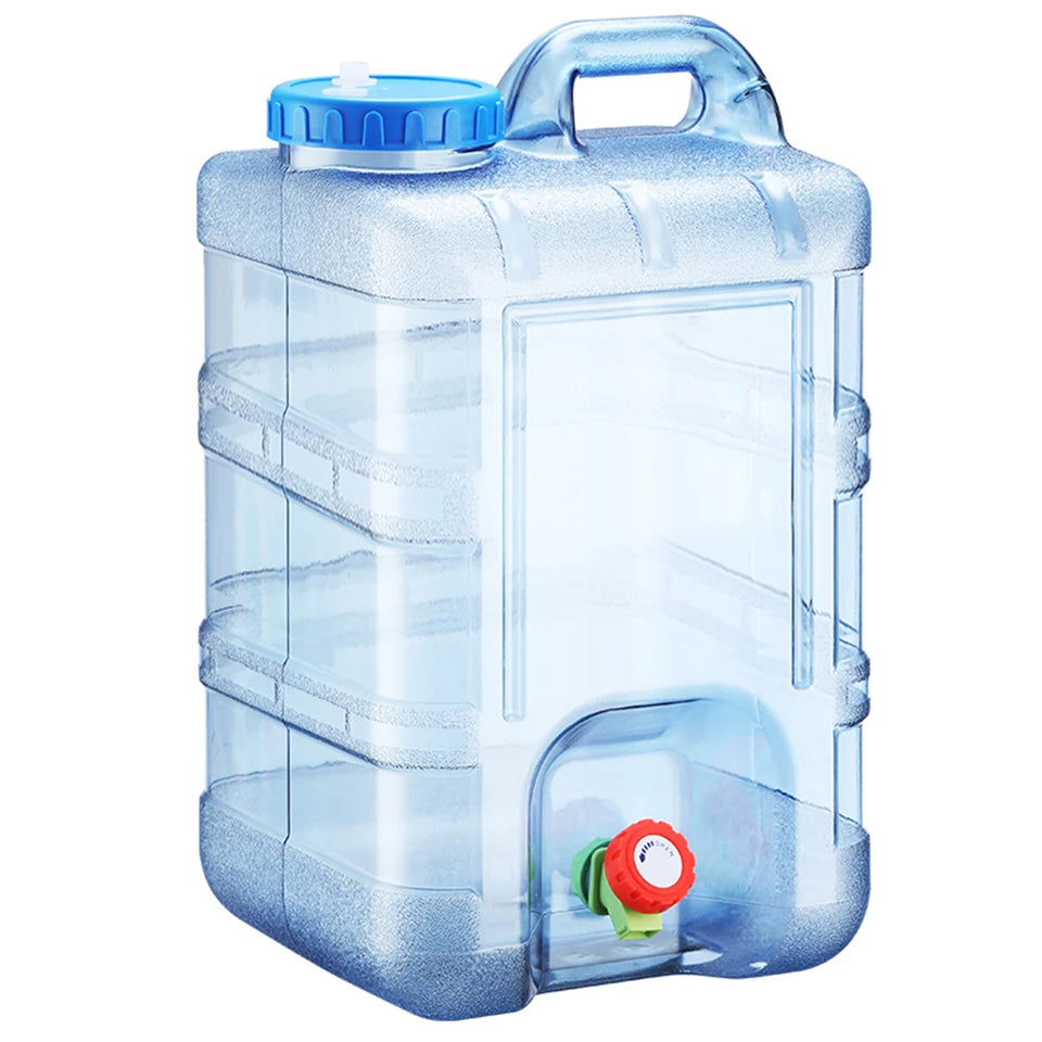 28L Water Storage Container Large Capacity Mineral Water Barrel Dustproof Camping Drinking Water Bucket for Self-Driving Tour
