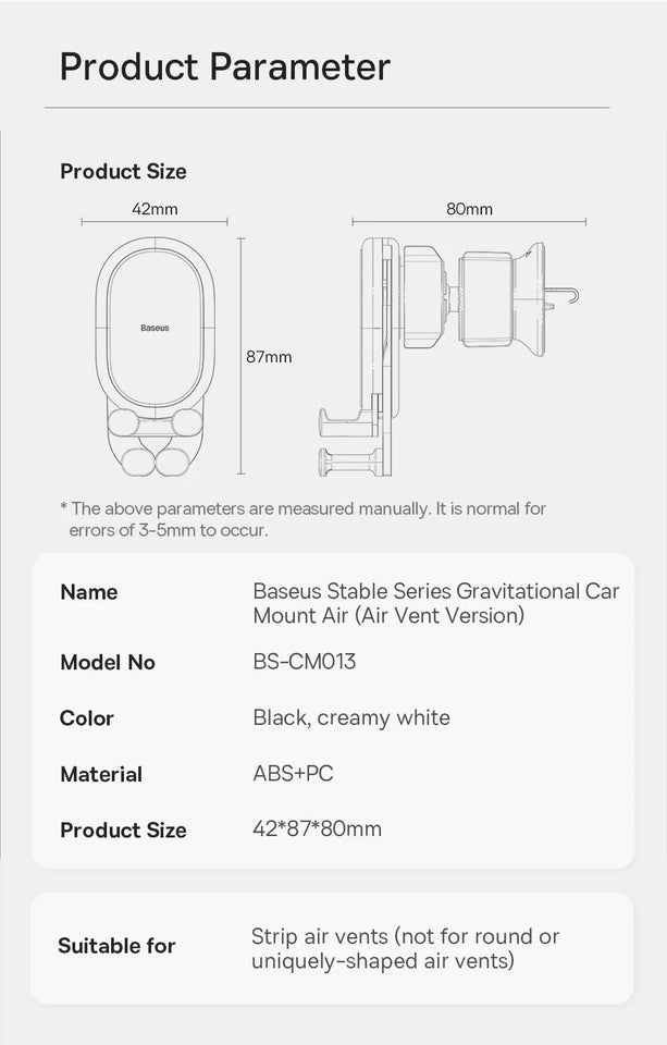 Baseus Car Phone Holder for iPhone Xiaomi Samsung Car Phone Stand Car Mount with Hook Clip Auto Locking Easy Install