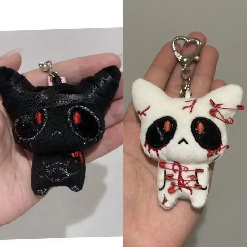 Creative Halloween Horror Plush Keychain toy Creepy Bloody Monster Doll Pendant Gothic Scary Backpack Accessories Couple Gift