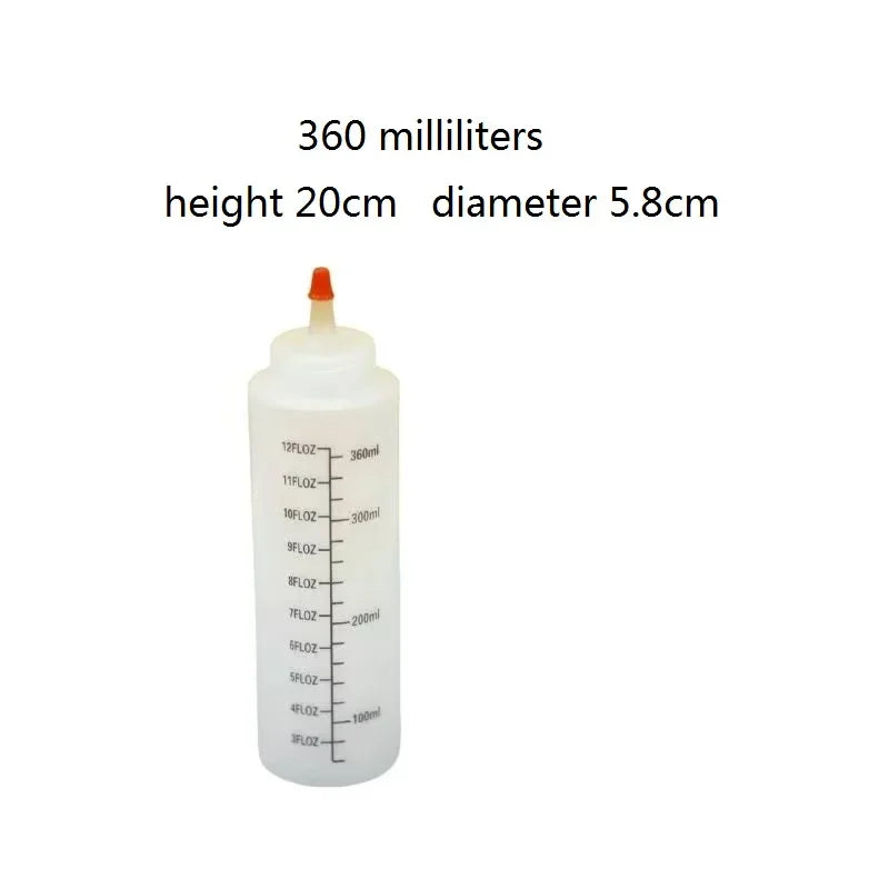 Commercial Plastic Sauce Squeeze Bottles with Lids, Salad Dressing Jam Dispenser Large Kitchen Gadgets