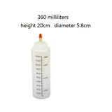 Commercial Plastic Sauce Squeeze Bottles with Lids, Salad Dressing Jam Dispenser Large Kitchen Gadgets