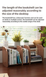 Solid wood bookshelf, desk shelf, desktop finishing, Nanzhu simple vertical table, small retractable storage shelf