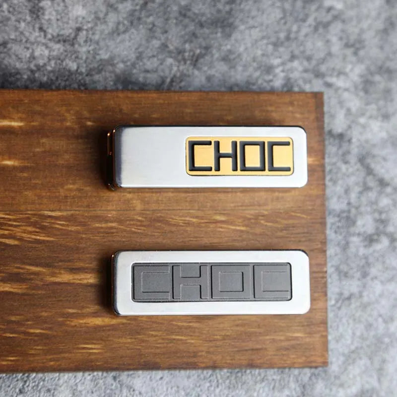 Chocolate EDC Fingertip Straight Push Metal Push Cards Decompression Desktop Toy Gift Office Desk Toys Stress Relief Toys