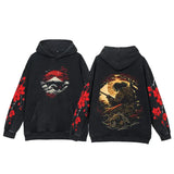 Y2K Anime Hoodies Men Ukiyoe Oversized Loose Vintage Acid Wash Hooded Sweatshirt Women Goth Harajuku Cotton Long Sleeve Pullover
