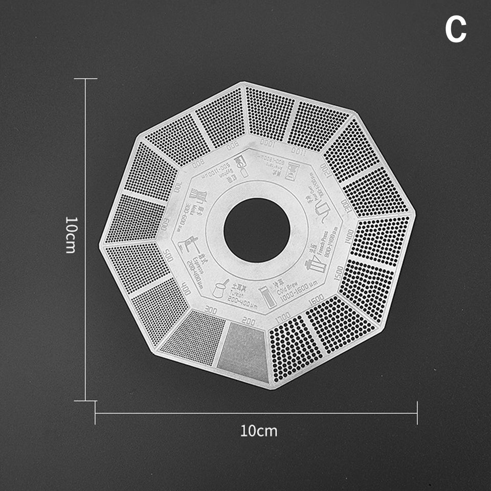 Coffee Powder Grinding Thickness Reference Comparison Card Grinder Grinding Powder Thickness Comparison Scale Coffee Accessories