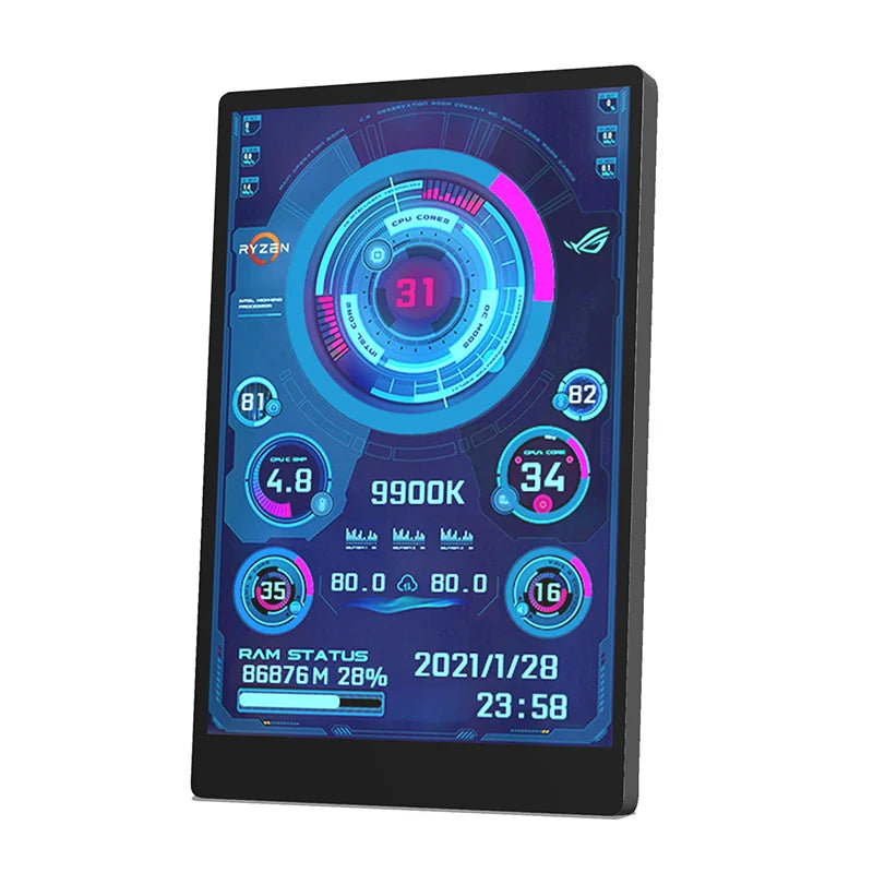 3.5 Inch Type-C IPS Secondary Screen 320*480 USB Display For PC CPU RAM GPU HDD Data Monitoring With TURZX Software
