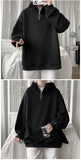 Turtleneck Hoodie Zipper Pullovers Streetwear Hip Hop Hooded Sweatshirt Men Clothing Korean Couples Harajuku Coat