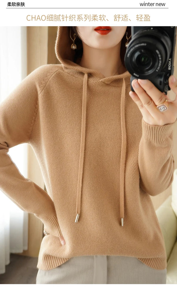 Hoodies And Sweatshirts Long Sleeve Sweaters For Women Wool Clothing New Arrivals Knitted Jumpers Female Outerwears Fashion Tops